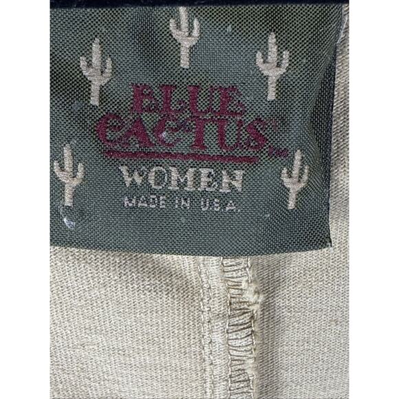 Blue Cactus Tan Print Cotton Maxi Dress & Jacket Southwestern‎ Size XL - 1X - Picture 5 of 6